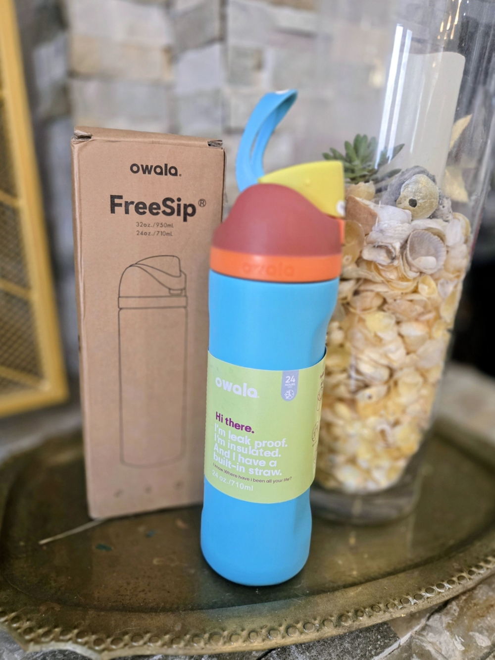 Brand New Owala FreeSip 24oz Stainless Steel Water Bottle - Summer Paradise - Picture 2 of 10
